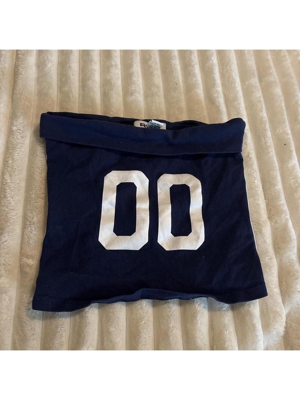Tillys Women's Navy Crop-top